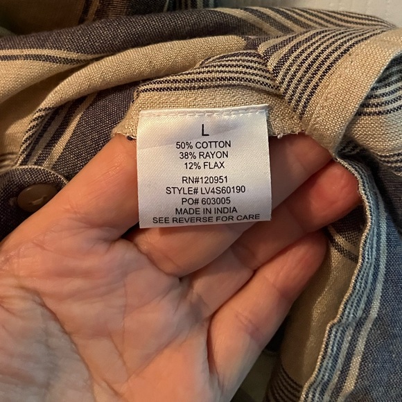 NWT Olive & Oak Sleeveless Striped Button Down Tank Dress Size L - Picture 8 of 8